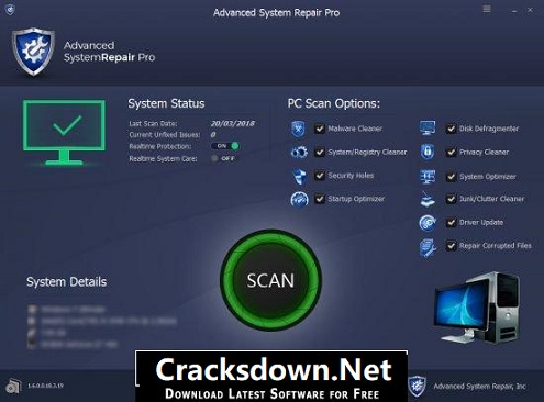 Advanced System Repair Pro Crack v1.9.3.6 + License Key [Lartest }