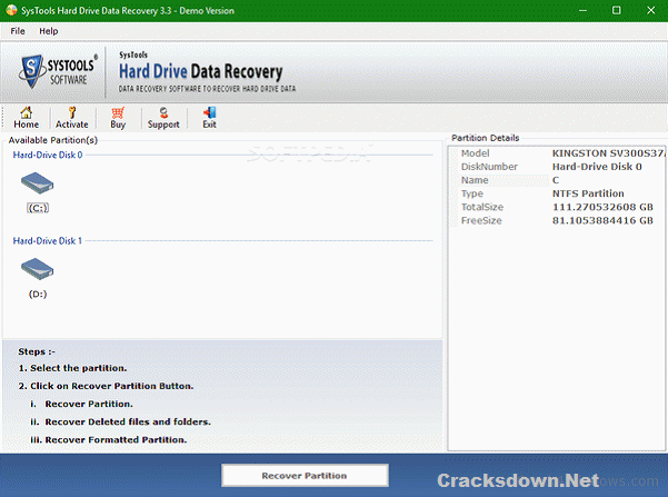 SysTools Hard Drive Data Recovery Crack v16.1.0.0 + Activation Key